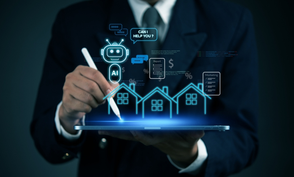 Tablet KI Animation Mensch